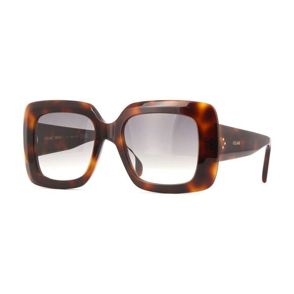 NEW CL40263I 53B CELINE SUNGLASSES WOMEN OVERSIZED HAVANA EYEWEAR - Picture 1 of 3
